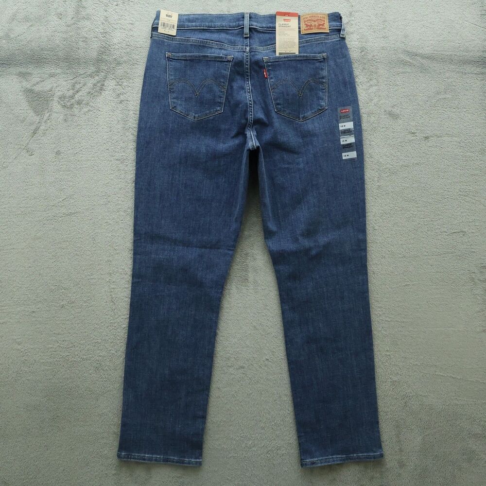 Levi's Jeans Women's Size 12M Mid-Rise Classic Straight Denim 30" Inseam NWT - Picture 14 of 16